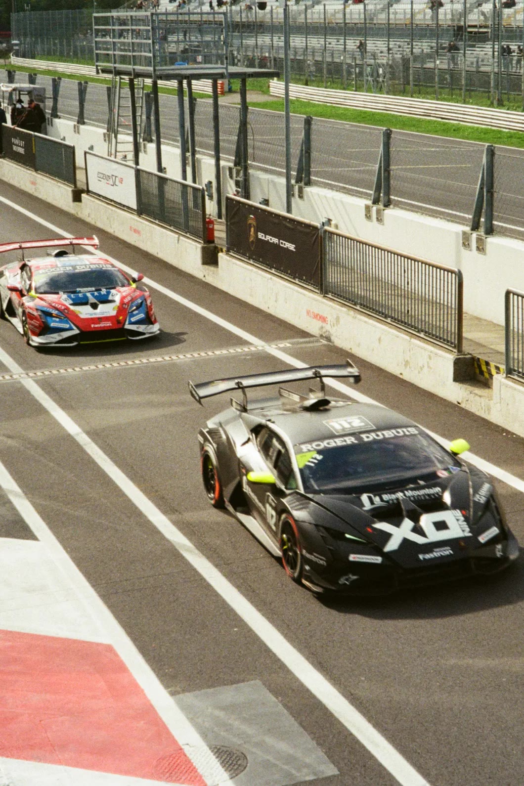 Lamborghini Super Trofeo car in the Monza pit lane